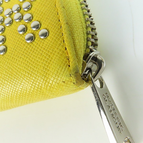 実際に弊社で買取させて頂いたHYSTERIC GLAMOUR/ヒステリックグラマー レザー スタッズ ラウンドファスナーウォレット/長財布の画像 5枚目