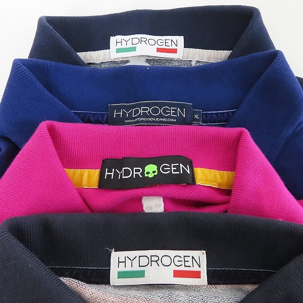 実際に弊社で買取させて頂いたHYDROGEN/ハイドロゲン 半袖 ポロシャツ ダークネイビー系/ネイビー/ピンク/レッド 4点セットの画像 2枚目
