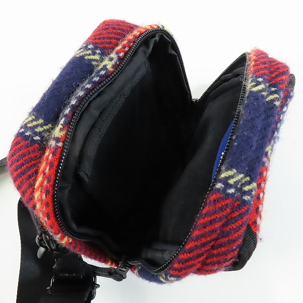 実際に弊社で買取させて頂いたJUNYA WATANABE MAN COMME des GARCONS×PORTER/コムデギャルソン×ポーター チェック柄 ショルダーポーチの画像 3枚目