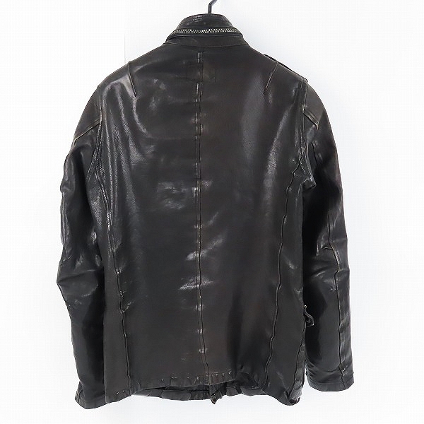 実際に弊社で買取させて頂いたBACKLASH/バックラッシュ ドイツタンニンカーフ製品染め M-65 ミリタリージャケット 1148-04/2の画像 1枚目
