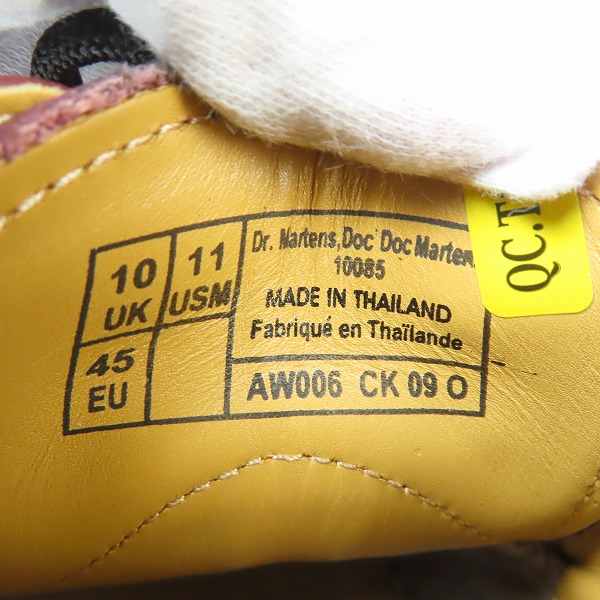 実際に弊社で買取させて頂いたDr. Martens/ドクターマーチン 3ホール レザーシューズ AW006/UK10の画像 5枚目