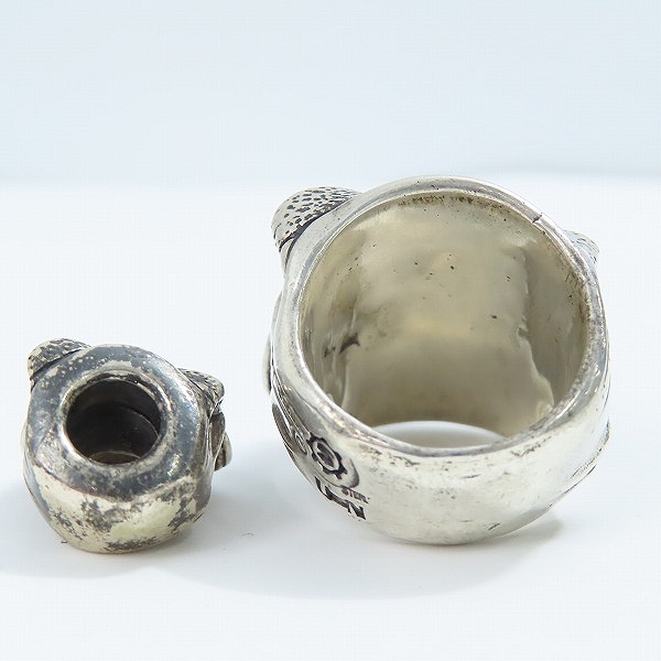 実際に弊社で買取させて頂いた【ギャラ付き】STARLINGEAR/スターリンギア USN 限定 パンチャーニューガッサーリング 22-23号 ビーズ エメラルド 2点セットの画像 4枚目