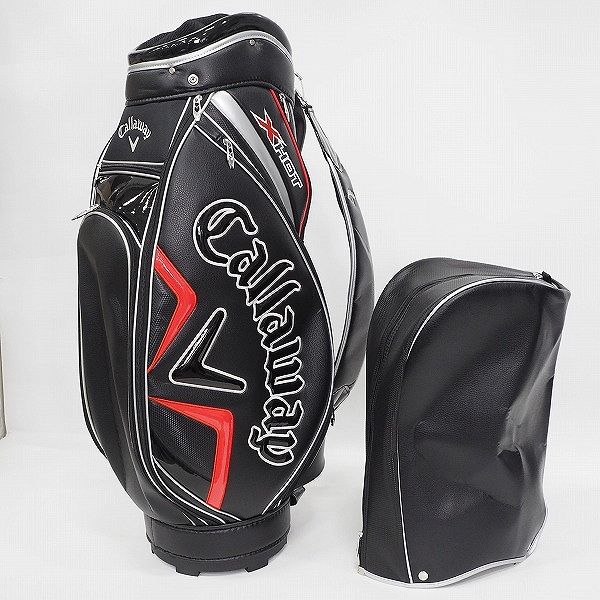 実際に弊社で買取させて頂いたCallaway/キャロウェイ XHOT 9型 4分割キャディバッグ 2022年モデル ブラックの画像 1枚目