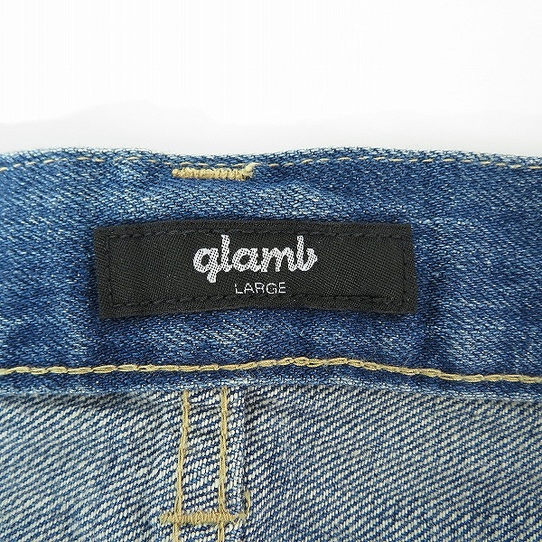 実際に弊社で買取させて頂いたglamb/グラム パッチ ワイドデニムパンツ/ジーンズ/Lの画像 4枚目