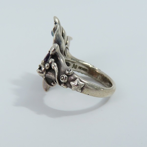 実際に弊社で買取させて頂いたBloody Mary/ブラッディマリー サマフェス限定 ルミネセンス リングｗ/アメジスト＆ホワイトトパーズ BMR901/13号の画像 2枚目