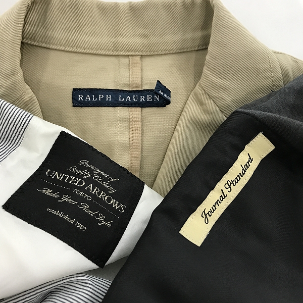 実際に弊社で買取させて頂いた【おまとめ】ラルフローレン/ジャーナルスタンダード/ユナイテッドアローズ 他 テーラードジャケット
