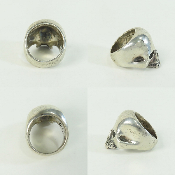 実際に弊社で買取させて頂いた【ギャラ付き】CRAZY PIG/クレイジーピッグ ラージ エビル スカルリング 20号の画像 2枚目