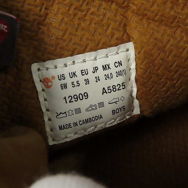 実際に弊社で買取させて頂いたTimberland/ティンバーランド 6インチ レースアップブーツ 12909/24の画像 5枚目