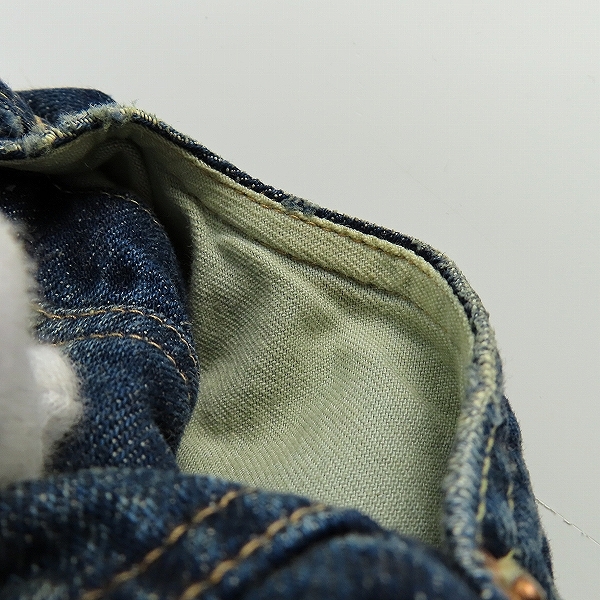 実際に弊社で買取させて頂いたSUGAR CANE/シュガーケーン 14.25オンスデニム 1947モデル ハードウォッシュ 2WAY ショルダー トートバッグの画像 8枚目