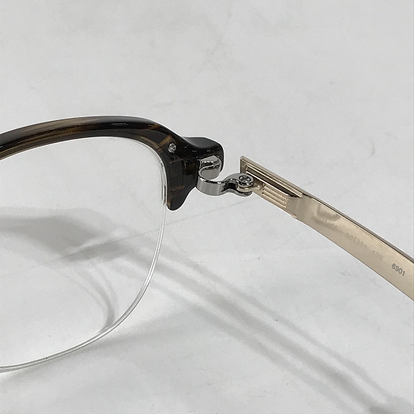実際に弊社で買取させて頂いた999.9/フォーナインズ メガネフレーム アイウェア ハーフリム ボストン型 TITANIUM チタン M-41の画像 5枚目