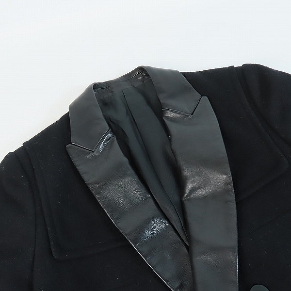 実際に弊社で買取させて頂いたUNDERCOVER/アンダーカバー 13AW 袖ニット ラペル切替コート L1304/1の画像 4枚目