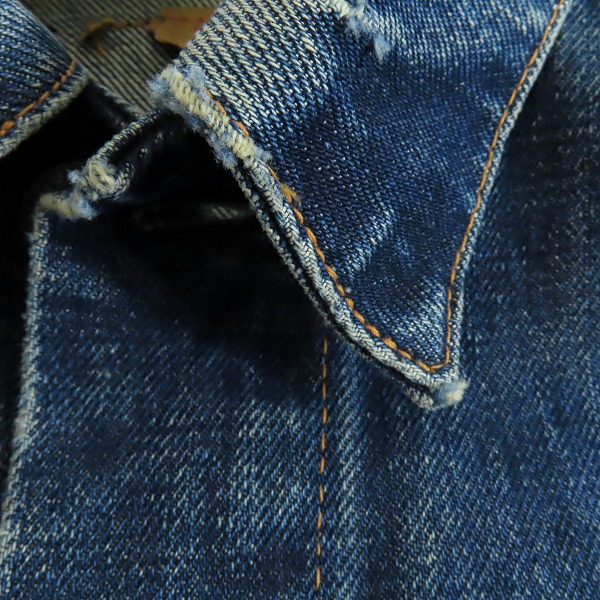 実際に弊社で買取させて頂いたLEVIS/リーバイス 3rd/サードモデル BIG E/ビッグE 刻印525 デニムジャケット/Gジャン の画像 5枚目