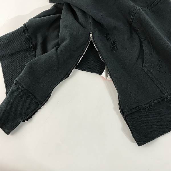 実際に弊社で買取させて頂いたMIHARA YASUHIRO/ミハラヤスヒロ ノースリーブ パーカー ダメージ加工 A00VT532/50の画像 5枚目