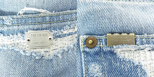 実際に弊社で買取させて頂いたCRIMIE/クライミー BORN FREE SUPER CLASH DENIM JEANS ダメージ加工 デニムパンツ/インディゴ/CR1-02A1-PL05 /30の画像 3枚目