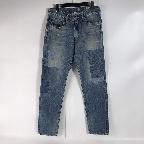 実際に弊社で買取させて頂いたHYSTERIC GLAMOUR/ヒステリックグラマー PSPR加工デニム テーパードパンツ 02172AP07/W30L32
