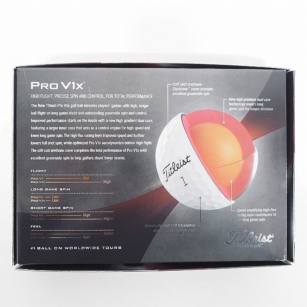 実際に弊社で買取させて頂いた【未使用】Titleist/タイトリスト PRO V1x ゴルフボール ホワイト 1ダースの画像 4枚目