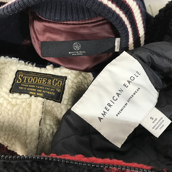 実際に弊社で買取させて頂いた【おまとめ】UNITED ARROWS/American Eagle/Stooge&co 他 スタジャン/ジャケット/アウター等