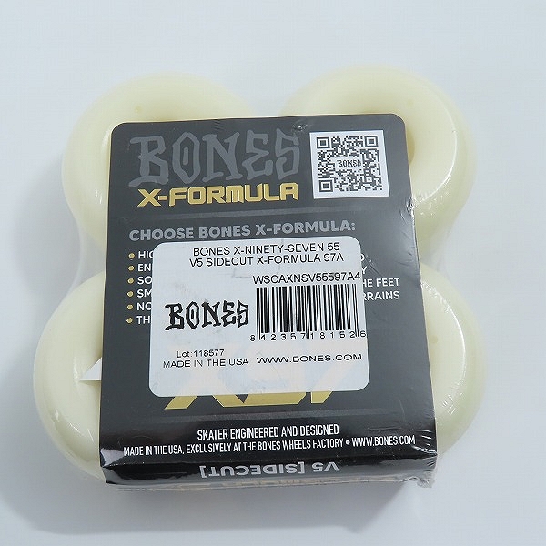 実際に弊社で買取させて頂いた【未開封】BONES/ボーンズ X-FORMULA エックスフォーミュラ 97A 55mm ウィールの画像 1枚目