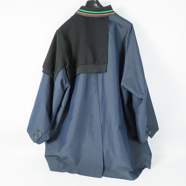 実際に弊社で買取させて頂いたkolor/カラー 22SS 交織トロピカルコートドッキングコート 22SCM-C07108/1の画像 1枚目