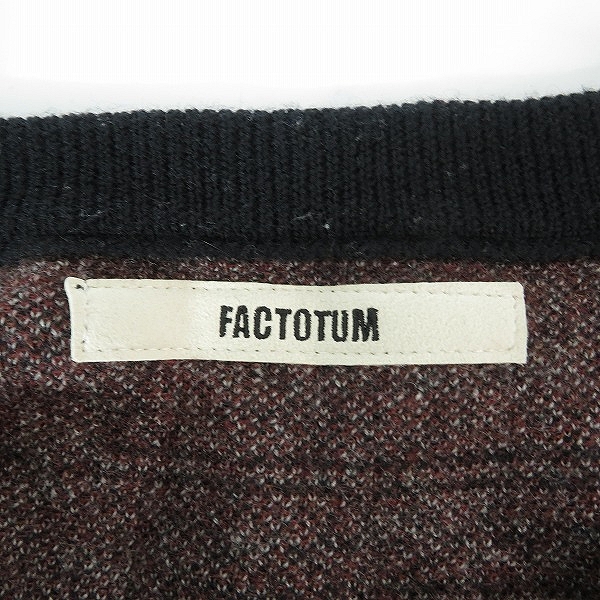 実際に弊社で買取させて頂いたFACTOTUM/ファクトタム アシンメトリージャガードニット 01090122の画像 2枚目