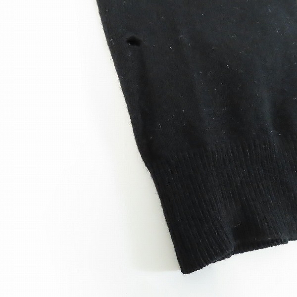 実際に弊社で買取させて頂いた【JPタグ】SAINT LAURENT PARIS/サンローラン 16AWダメージ加工カシミヤ混ウール ニット 386336 Y1QP1/XLの画像 6枚目