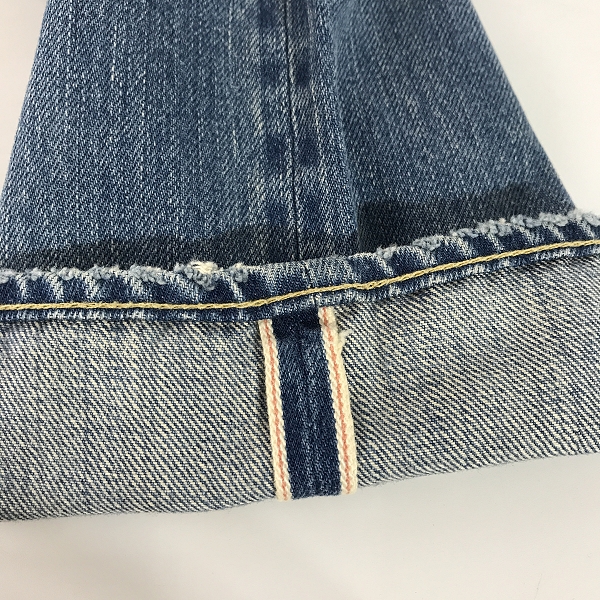 実際に弊社で買取させて頂いたHYSTERIC GLAMOUR/ヒステリックグラマー PSPR加工デニム テーパードパンツ 02172AP07/W30L32の画像 8枚目