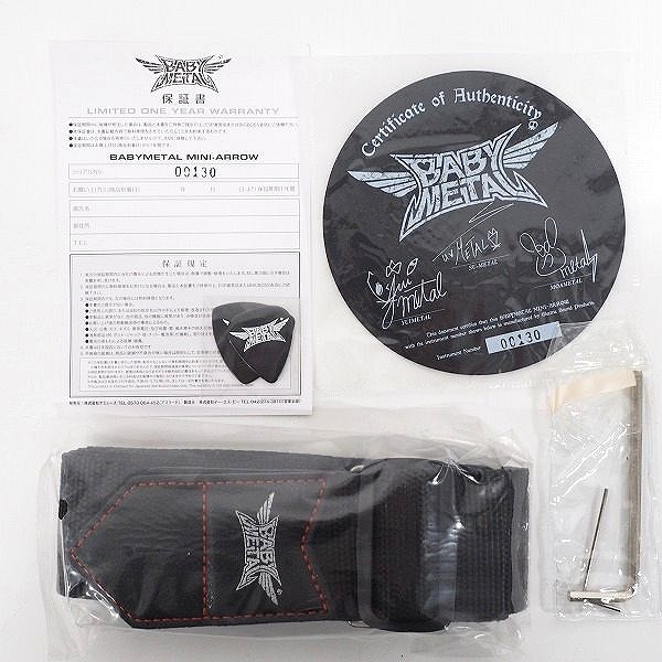 実際に弊社で買取させて頂いた★ESP BABYMETAL/ベビーメタル MINI-ARROW ミニアロー ミニエレキギター The one ギグケース付の画像 1枚目