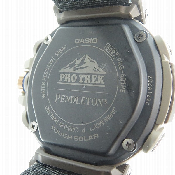 実際に弊社で買取させて頂いたCASIO/カシオ PROTREK/プロトレック ×PENDLETON/ペンドルトン タフソーラー 腕時計 PRG-601PE-5JRの画像 3枚目