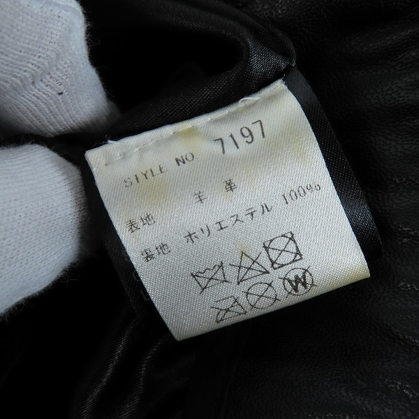 実際に弊社で買取させて頂いたSchott/ショット ONE STAR/ワンスター WOMENS ライダース レザー ジャケット 7197/XSの画像 4枚目