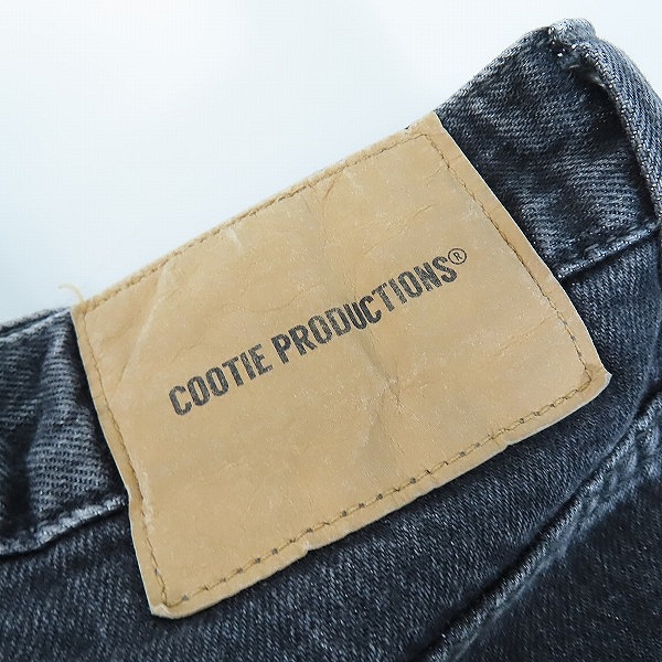 実際に弊社で買取させて頂いたCOOTIE PRODUCTIONS/クーティ プロダクションズ デニムワイドパンツ ブラック/Lの画像 8枚目