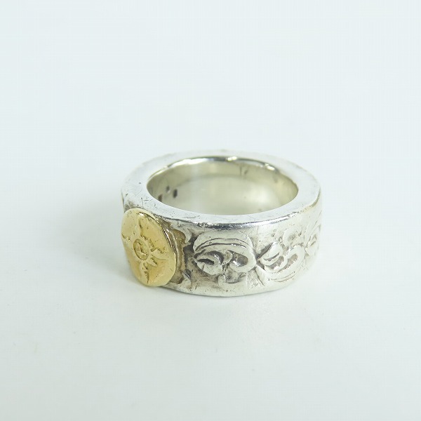 実際に弊社で買取させて頂いたFIRST ARROWS/ファーストアローズ K18付き 唐草彫り アラベスク リング/指輪 11-11.5号