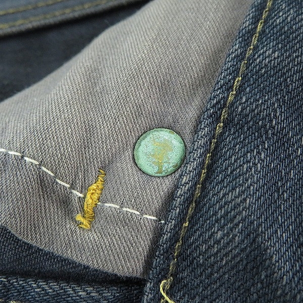 実際に弊社で買取させて頂いたSAINTLAURENTPARIS/サンローランパリ 13AW オーバーダイ ダメージ加工スキニーデニムパンツ 328936/27の画像 7枚目