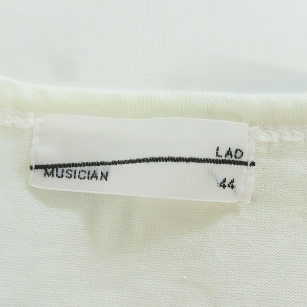 実際に弊社で買取させて頂いたLAD MUSICIAN/ラッドミュージシャン Tシャツ  プリントロゴ ホワイト/44の画像 2枚目