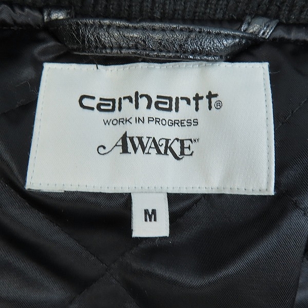 実際に弊社で買取させて頂いたCarhartt WIP×Awake NY/カーハート×アウェイク ニューヨーク Teddy Jacket 23ss スタジャン/Mの画像 2枚目