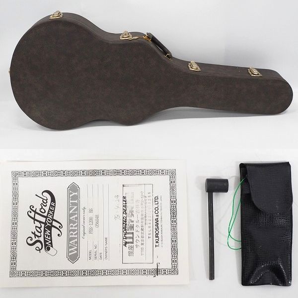 実際に弊社で買取させて頂いた★Stafford/スタッフォード FES-1200 BS セミアコ/エレキギター ハードケース付の画像 9枚目