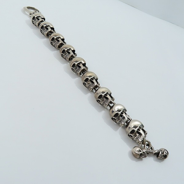 実際に弊社で買取させて頂いたTHE GREAT FROG/ザ グレートフロッグ ラージスカル ブレスレットの画像 7枚目