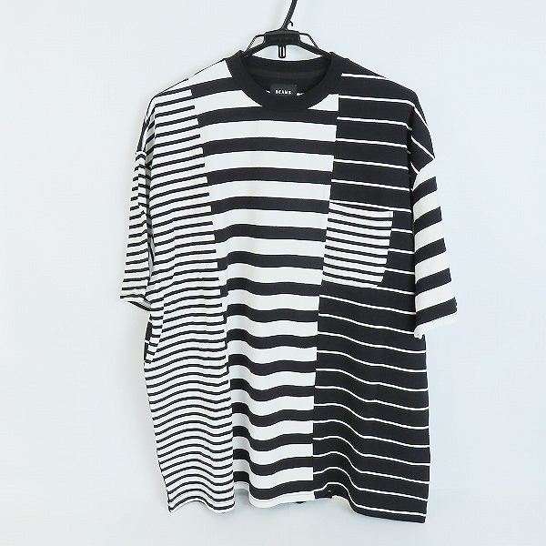 実際に弊社で買取させて頂いたBEAMS/ビームス マルチボーダー柄 胸ポケット付き 半袖カットソー/XL