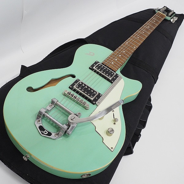 実際に弊社で買取させて頂いた★Duesenberg/デューセンバーグ DJP-SG Surf Green セミホロータイプ エレキギター ギグケース付