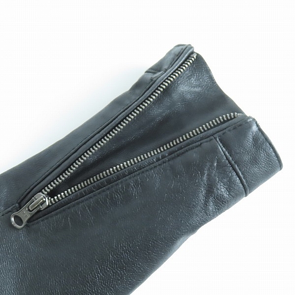 実際に弊社で買取させて頂いたUNITED ARROWS/ユナイテッドアローズ ヤギ革 レザーシングルライダースジャケット 1225-699-7510/Sの画像 5枚目