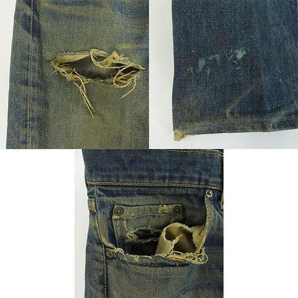 実際に弊社で買取させて頂いたLEVI S/リーバイス 505 ヴィンテージ 刻印5 42TALONジップ シングルステッチ デニムパンツの画像 9枚目