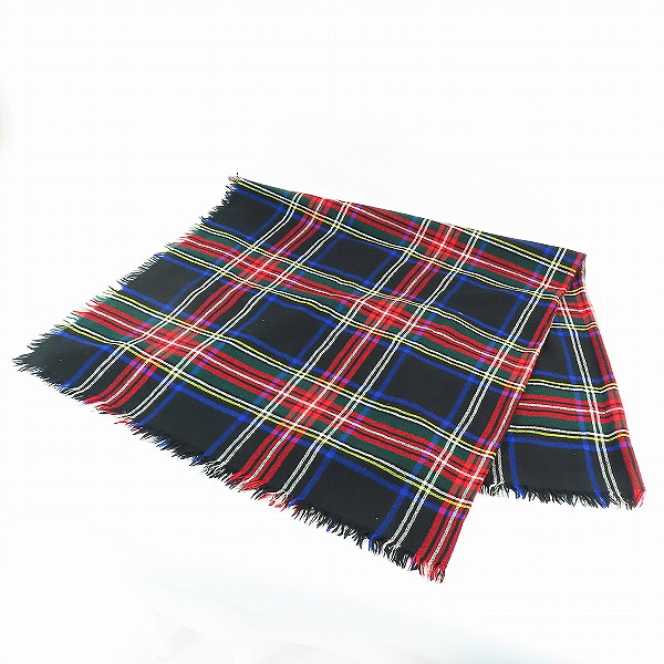 実際に弊社で買取させて頂いたtricot COMMEdesGARCONS/トリココムデギャルソン ウール チェック柄 ストール TB-K403の画像 0枚目