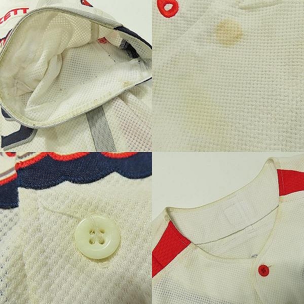 実際に弊社で買取させて頂いたZETT×BEAMS/ゼット×ビームス NPBマーク ヤクルトスワローズ ホーム ユニフォーム #19 石川雅規/Oの画像 9枚目