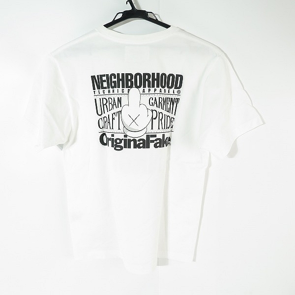 実際に弊社で買取させて頂いたNEIGHBORHOOD×OriginalFake×KAWS/ネイバーフッド×オリジナルフェイク×カウズ スカルプリント Tシャツ Sの画像 1枚目