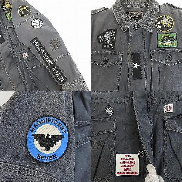 実際に弊社で買取させて頂いたNEIGHBORHOOD/ネイバーフッド M-65 フィールドジャケット/ワッペン ミリタリージャケット 101GRNH-JKM01/Lの画像 6枚目