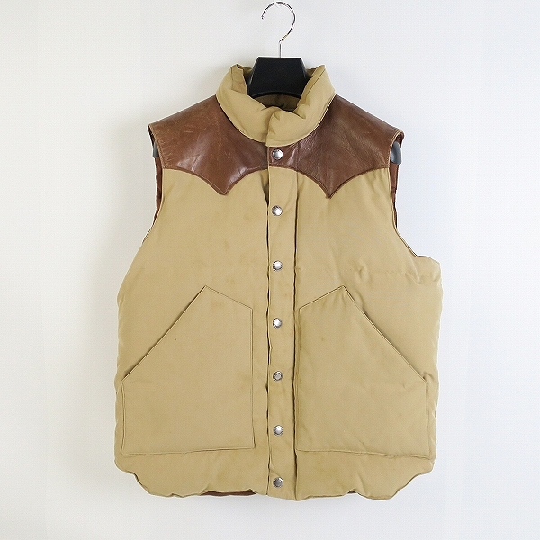 実際に弊社で買取させて頂いたSUGAR CANE/シュガーケーン 部分レザーヨークダウンベスト/SC10910/M