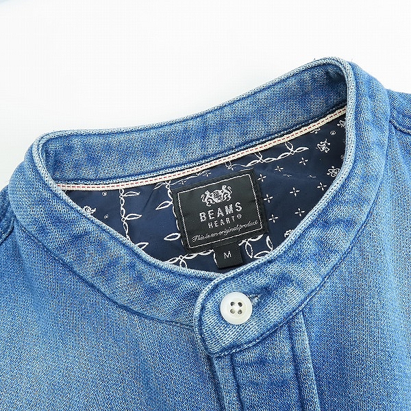 実際に弊社で買取させて頂いたBEAMS HEART/ビームスハート 　ノーカーラーデニムスウェットシャツ 42-13-0210-819/Mの画像 5枚目