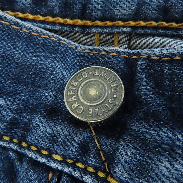 実際に弊社で買取させて頂いたEVISU/エヴィス No.2 みかん耳 オレンジ カモメ デニムパンツ/ジーンズ 30×38の画像 9枚目