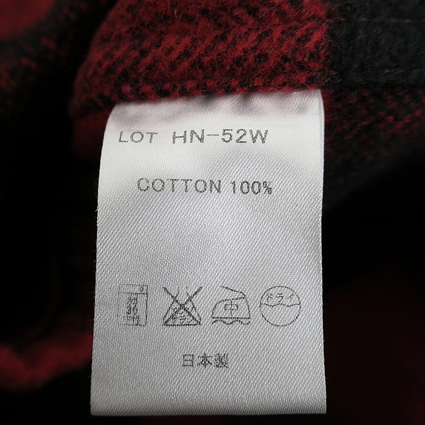 実際に弊社で買取させて頂いたTHE FLAT HEAD/フラットヘッド チェック柄 ネルシャツ HN-52W/38の画像 4枚目