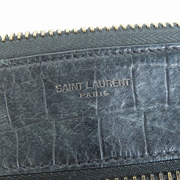 実際に弊社で買取させて頂いたSAINTLAURENTPARIS/サンローランパリ レザークラッチバッグ クロコ型押しの画像 4枚目