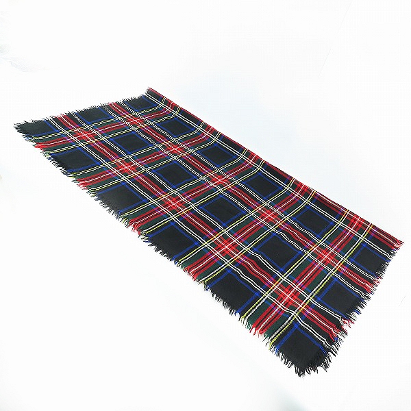 実際に弊社で買取させて頂いたtricot COMMEdesGARCONS/トリココムデギャルソン ウール チェック柄 ストール TB-K403の画像 3枚目